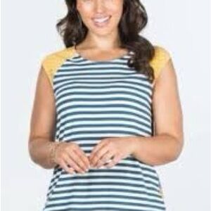 Matilda Jane Striped Tank Top in Blue and Yellow